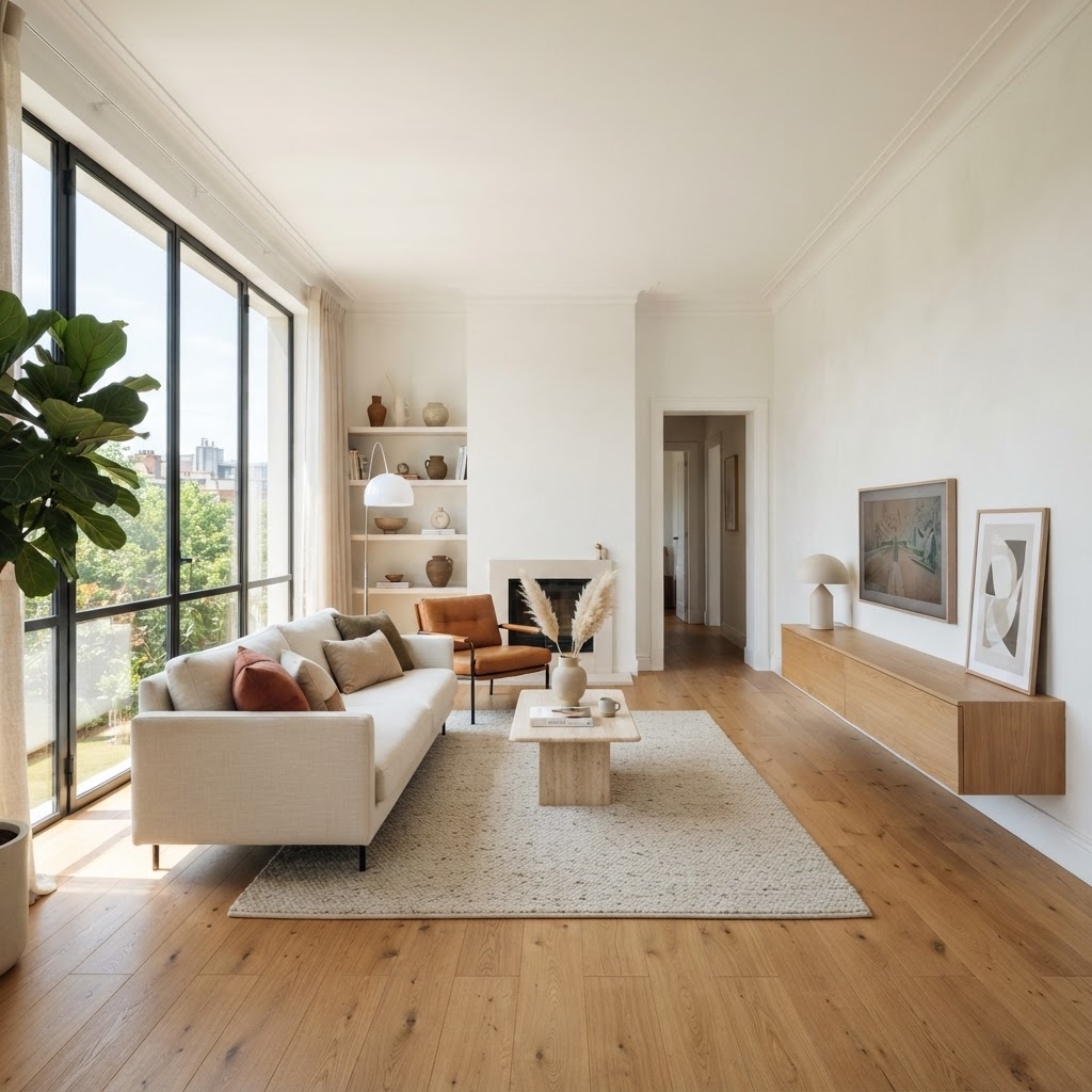 Rénovation de séjour — Peinture & sols à Colomiers